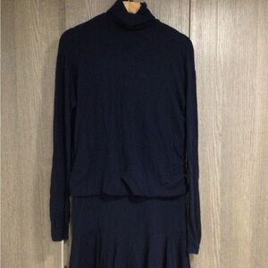 Bailey 44 Navy Long Sleeve Turtleneck Dress
